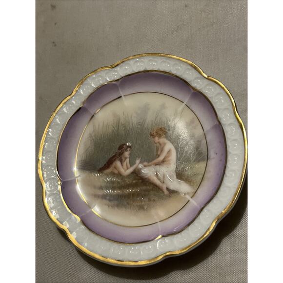 Rosenthal Other - Rosenthal Bavaria Conversation with a Mermaid Along the Riverbank Mini Plate